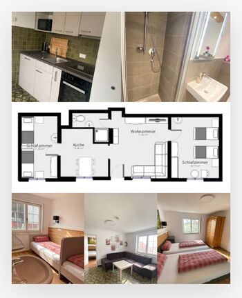 Wohnung Gartenblick (Nr. 1) Neu renoviert seit März 25. 4 Einzeln stehende Betten. Wohnung Gartenblick (Nr. 1) Neu renoviert seit März 25. 4 Einzeln stehende Betten.