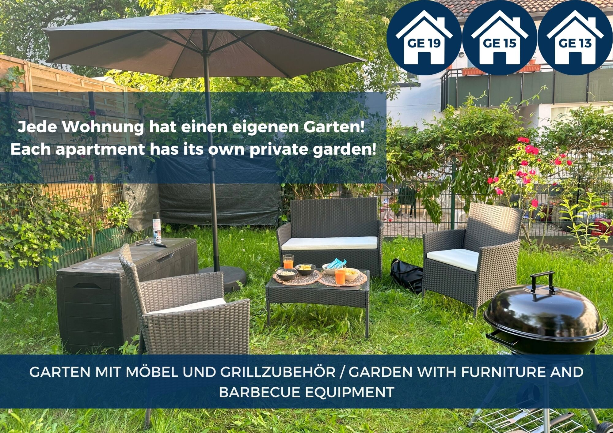 Alle unsere Wohnungen in Gelsenkirchen haben einen eigenen Garten | All our apartments in Gelsenkirchen have their own private garden | Wszystkie nasze mieszkania w Gelsenkirchen mają własny ogród Alle unsere Wohnungen in Gelsenkirchen haben einen eigenen Garten | All our apartments in Gelsenkirchen have their own private garden | Wszystkie nasze mieszkania w Gelsenkirchen mają własny ogród
