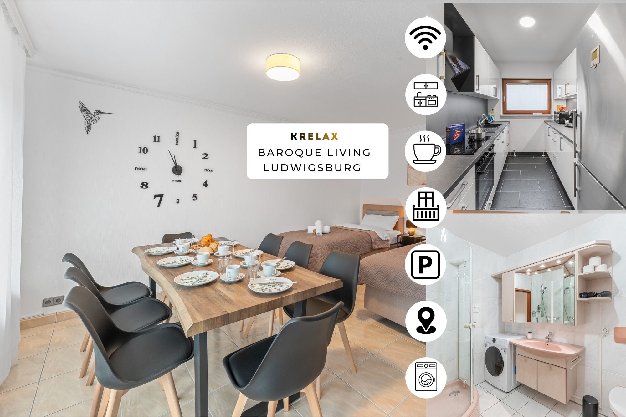 Modernes Monteurapartment mit Platz für Teams – Einzelbetten, große Küche und Parkplätze direkt am Haus. Modernes Monteurapartment mit Platz für Teams – Einzelbetten, große Küche und Parkplätze direkt am Haus.