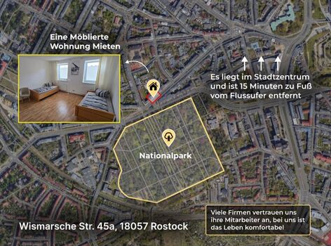 Kurzzeitmiete in Rostock Zentrum, Möblierte Wohnung, 3 Pers Bild 3 Kurzzeitmiete in Rostock Zentrum, Möblierte Wohnung, 3 Pers Bild 3