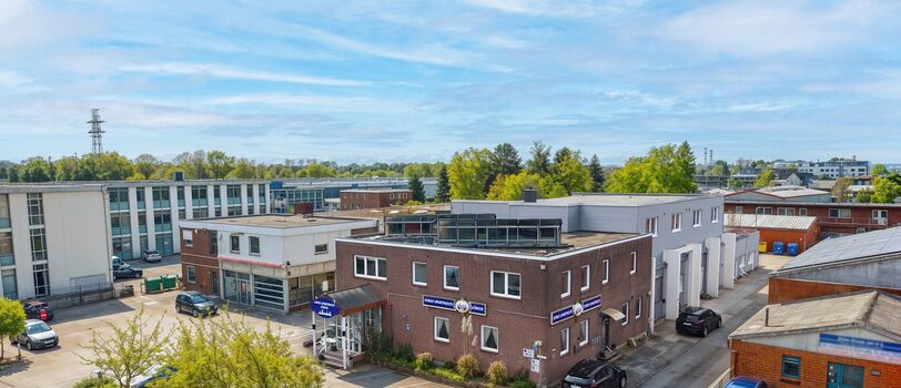 Luftbild Straßenseite – Monteurunterkunft Lübeck Luftbild Straßenseite – Monteurunterkunft Lübeck