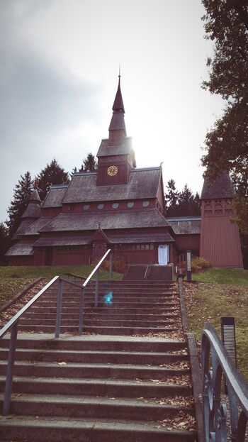 Die Stabkirche in Hahnenklee.