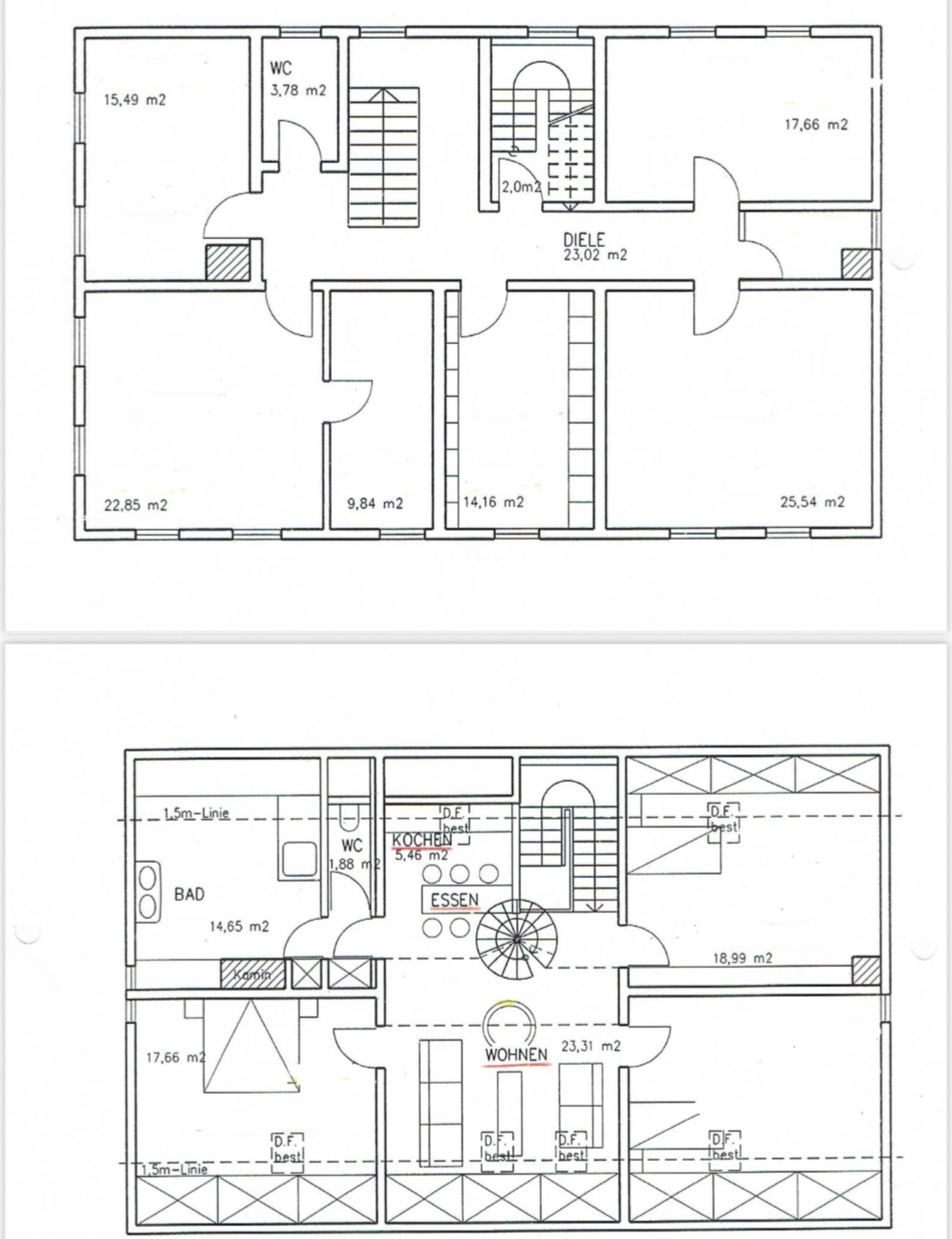 Grundriss (Wohnung 2. OG)