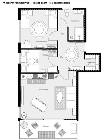 Flex 2: 4x Twin plus Schlafsofa