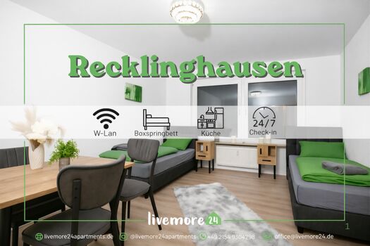 Recklinghausen WLAN - Smart-TV - 24-7 Check-in und Küche Bild 1