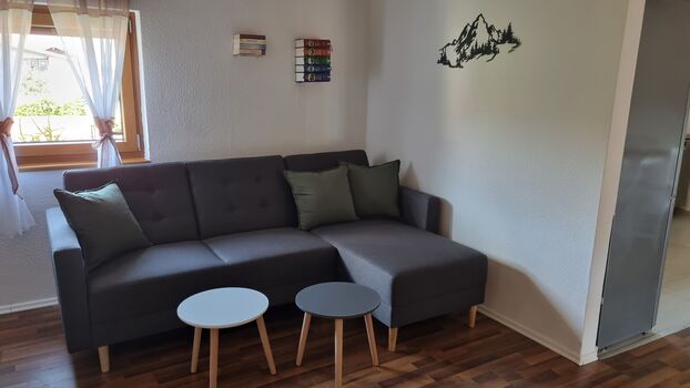 Wohnzimmer mit Schlafsofa 180x200cm