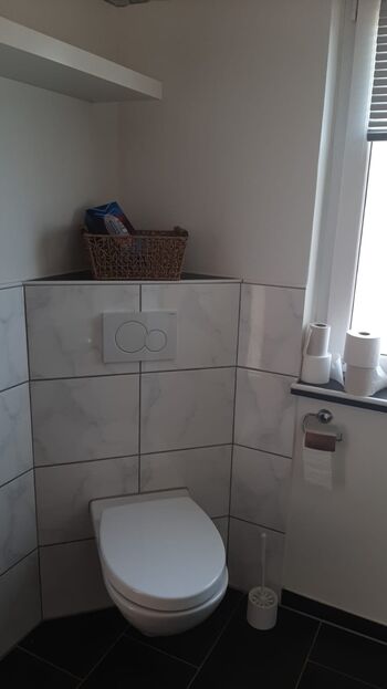 Das Bad in der Ferienwohnung/Monteurwohnung