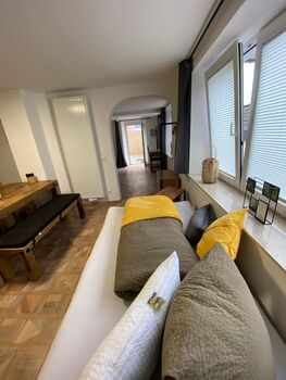 Küche mit Schlafcouch
