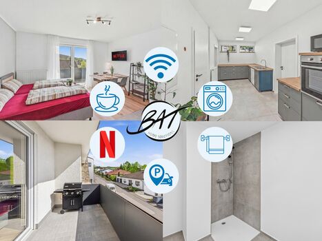 Komfortables Schlafzimmer mit Netflix – ideal für Monteure & Berufspendler