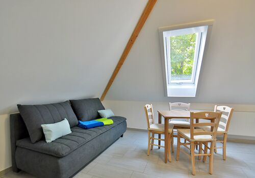 Ferienwohnung Wallenburger Turm Wohnküche 