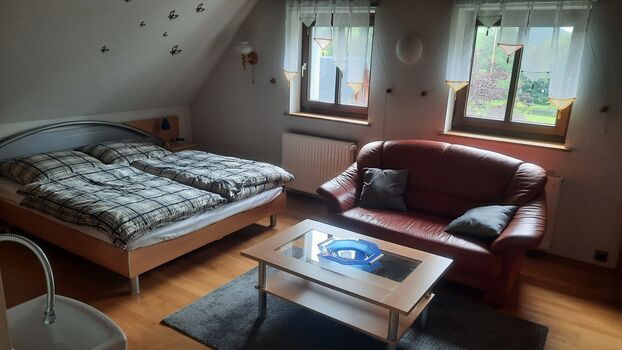 Doppelbett im Familienzimmerdoppelzimmer