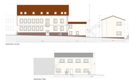 Neu geplantes Monteuerzimmer , 2 x 4 ZKB a 100 m2 Foto 2