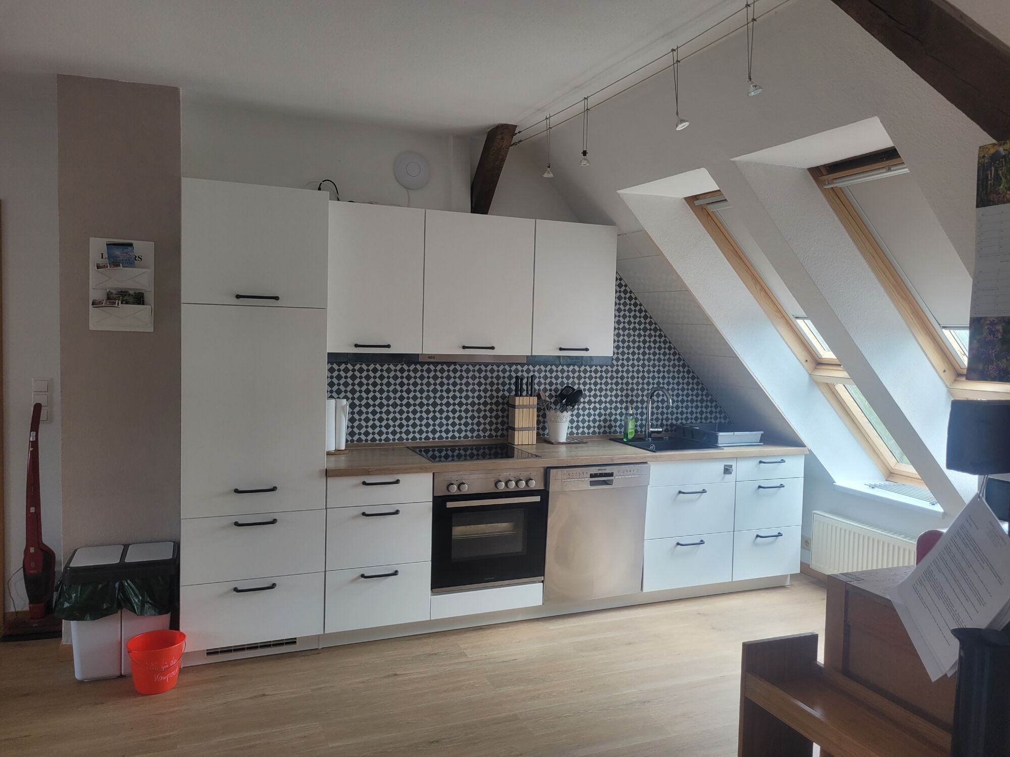 Küche im OG für Mohn und Nordlichtzimmer
