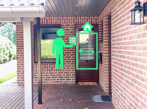 Eingangsbereich mit elektronischem Schloss