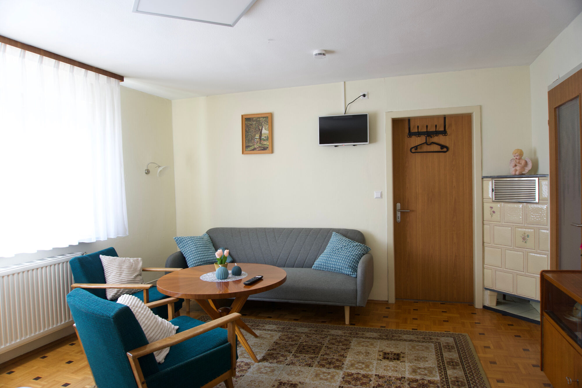 Zimmer 1- Doppelbett und Schlafsofa