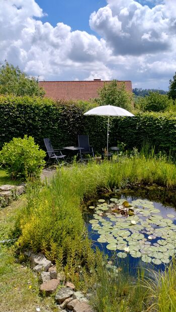 Gäste Terrasse am Gartenteich