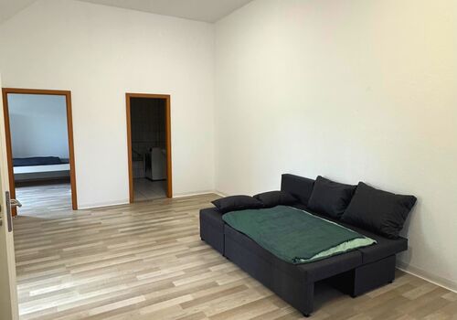 Sofa im Wohnzimmer auch zum Schlafen