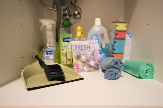 Reinigungsmittel sind immer vorhanden