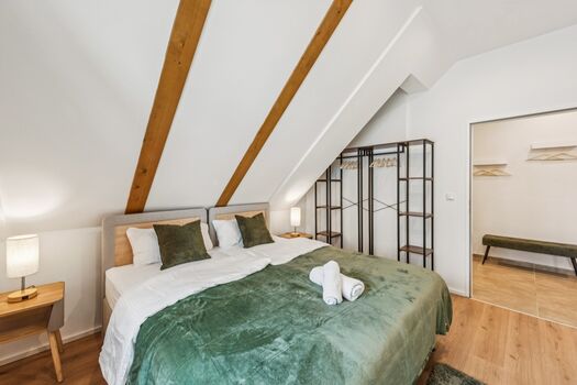 Schlafzimmer 3 mit 2 Einzelbetten (auch als Doppelbett möglich)