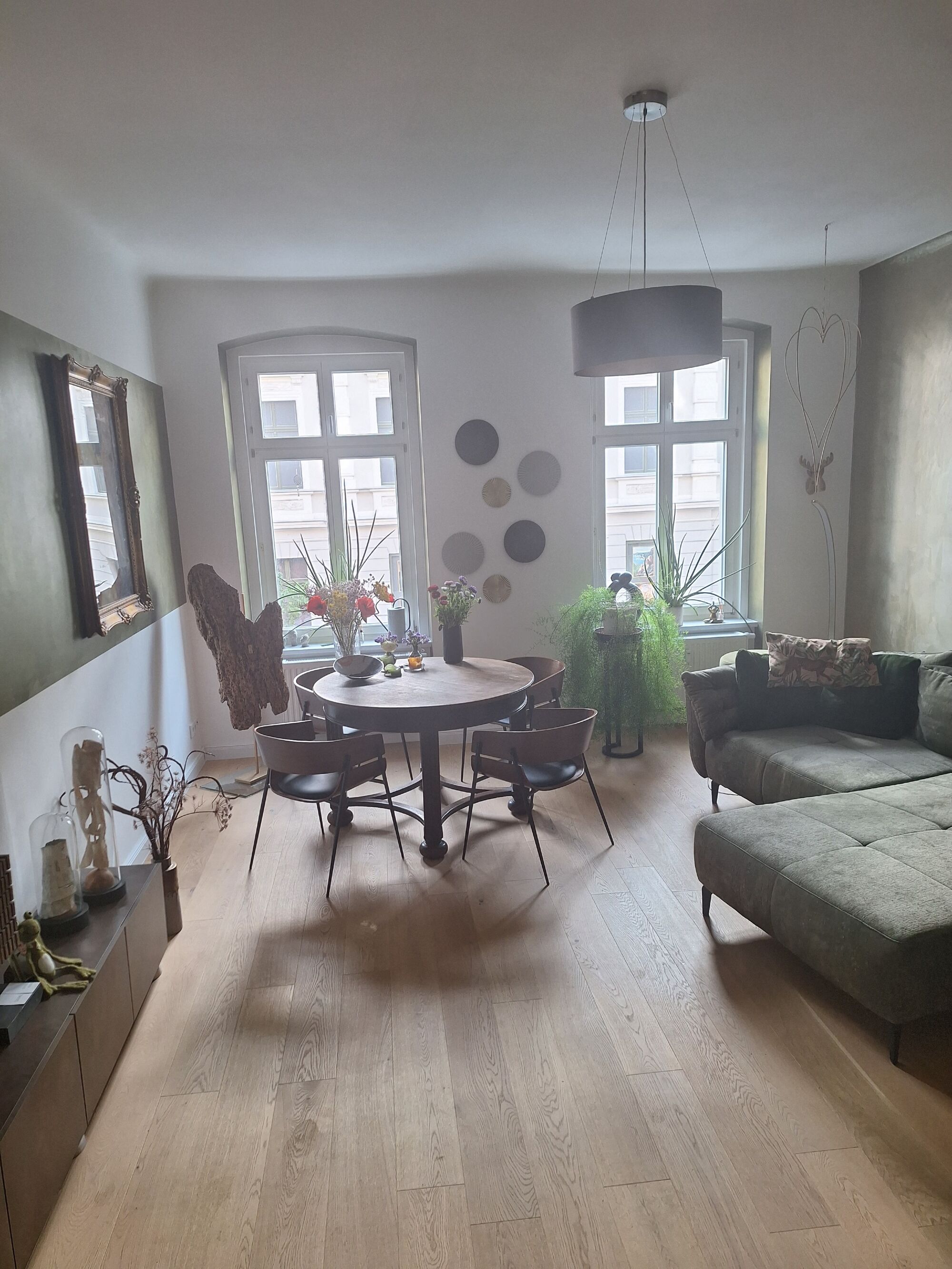 Essbereich im Wohnzimmer 