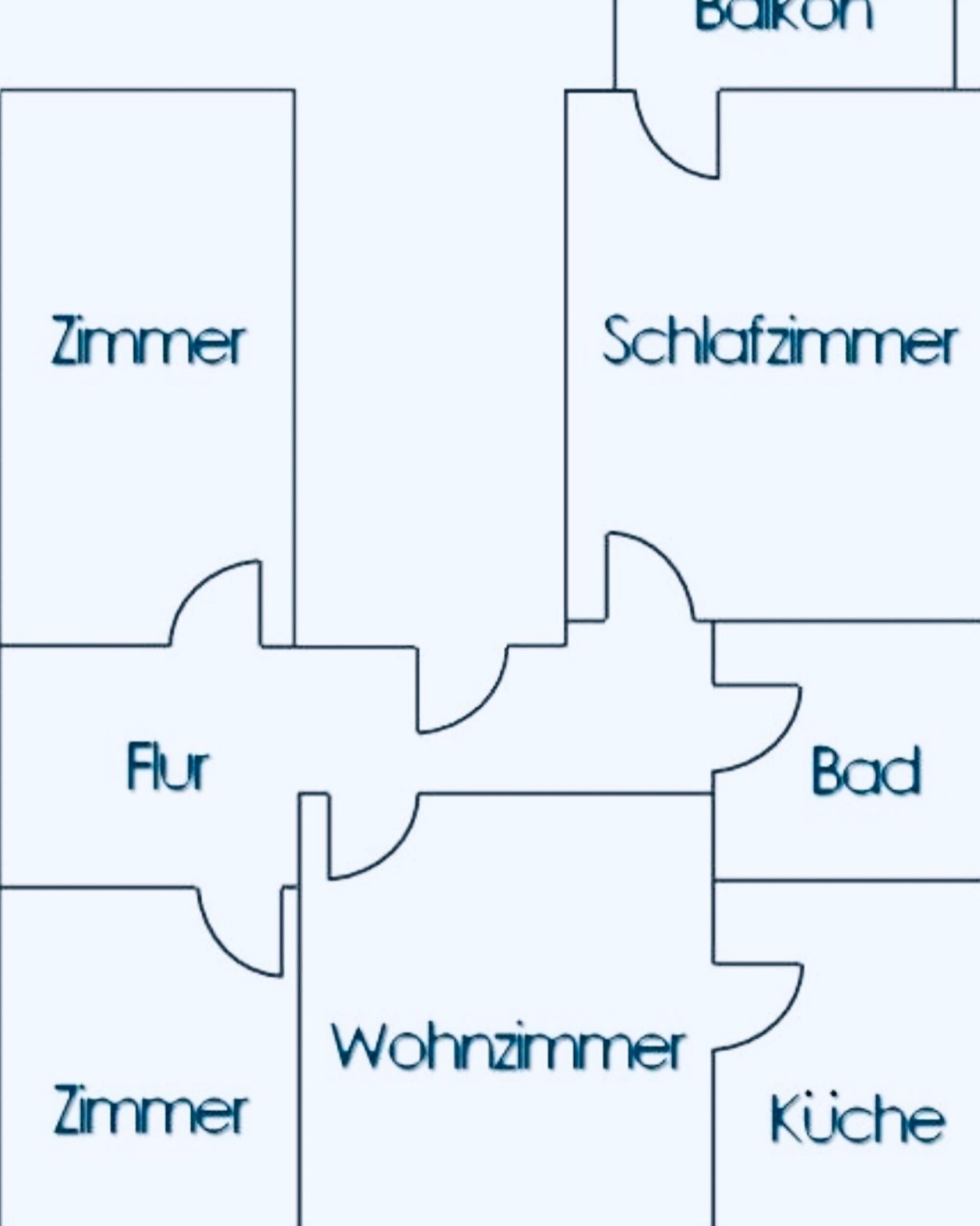 Grundriss Wohnung / Apartment Layout Floor Plan