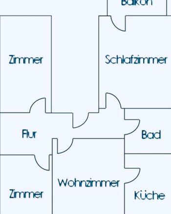 Grundriss Wohnung / Apartment Layout Floor Plan