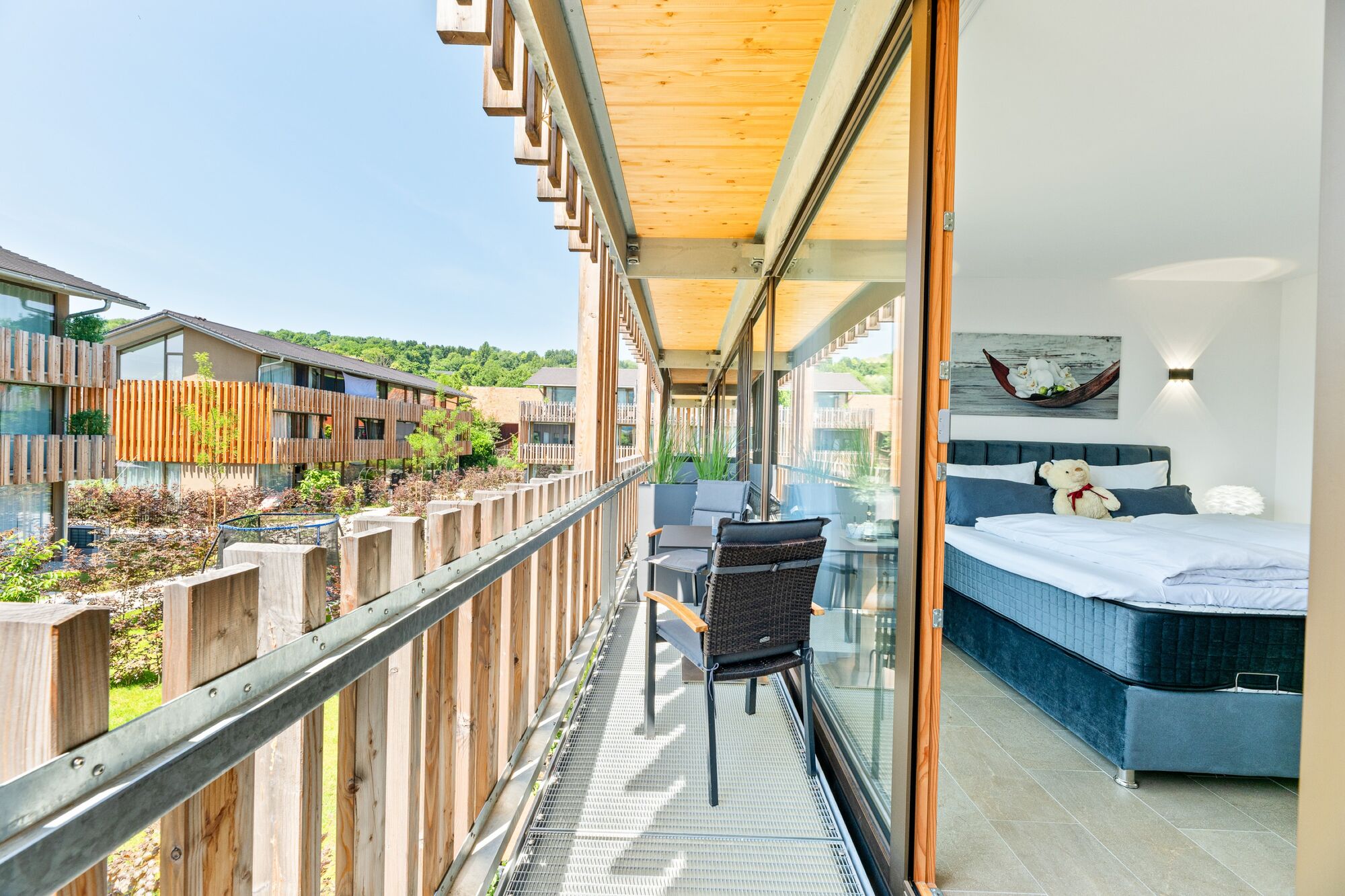 Eigene Balkone in den Schlafzimmern 