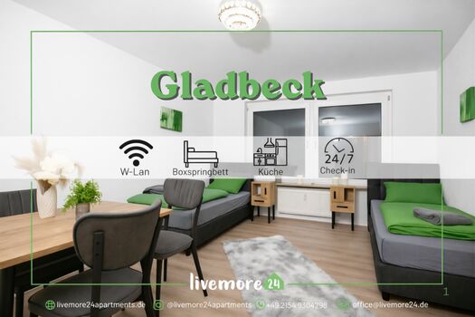 Gladbeck WLAN - Smart-TV - 24-7 Check-in und Küche Bild 1