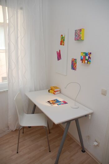 Arbeitsplatz im Schlafzimmer