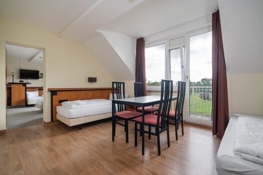 2-Raum Apartment mit 4 Einzelbetten