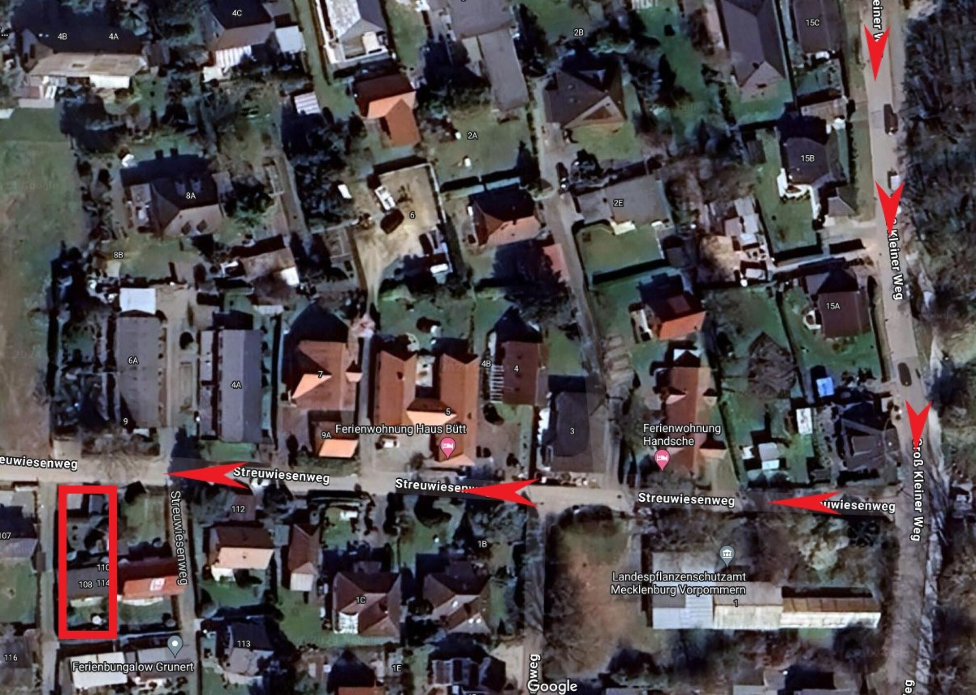 Wegbeschreibung mit Parkplatz