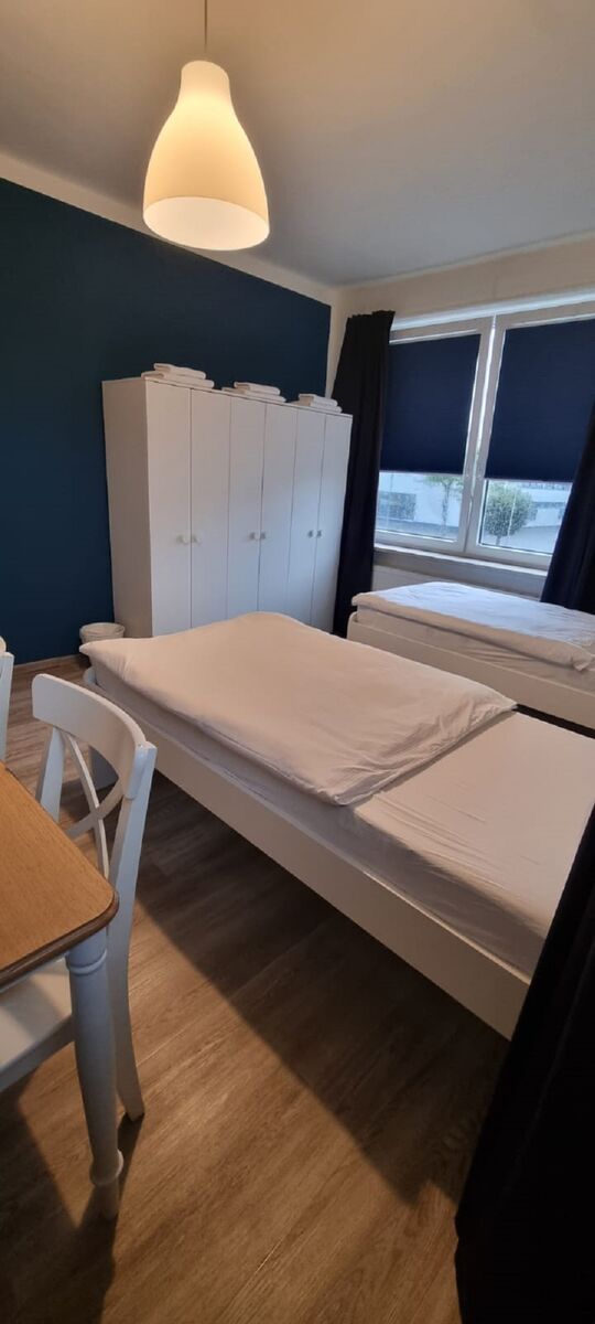 Dreibettzimmer Blau