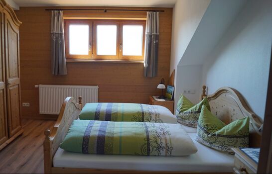 Schlafzimmer mit Bergblick