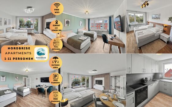 Nordbrise-Apartments A23-10min Hamburg 1-11 Personen Bild 1