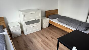 Frisch renovierte Doppelzimmer