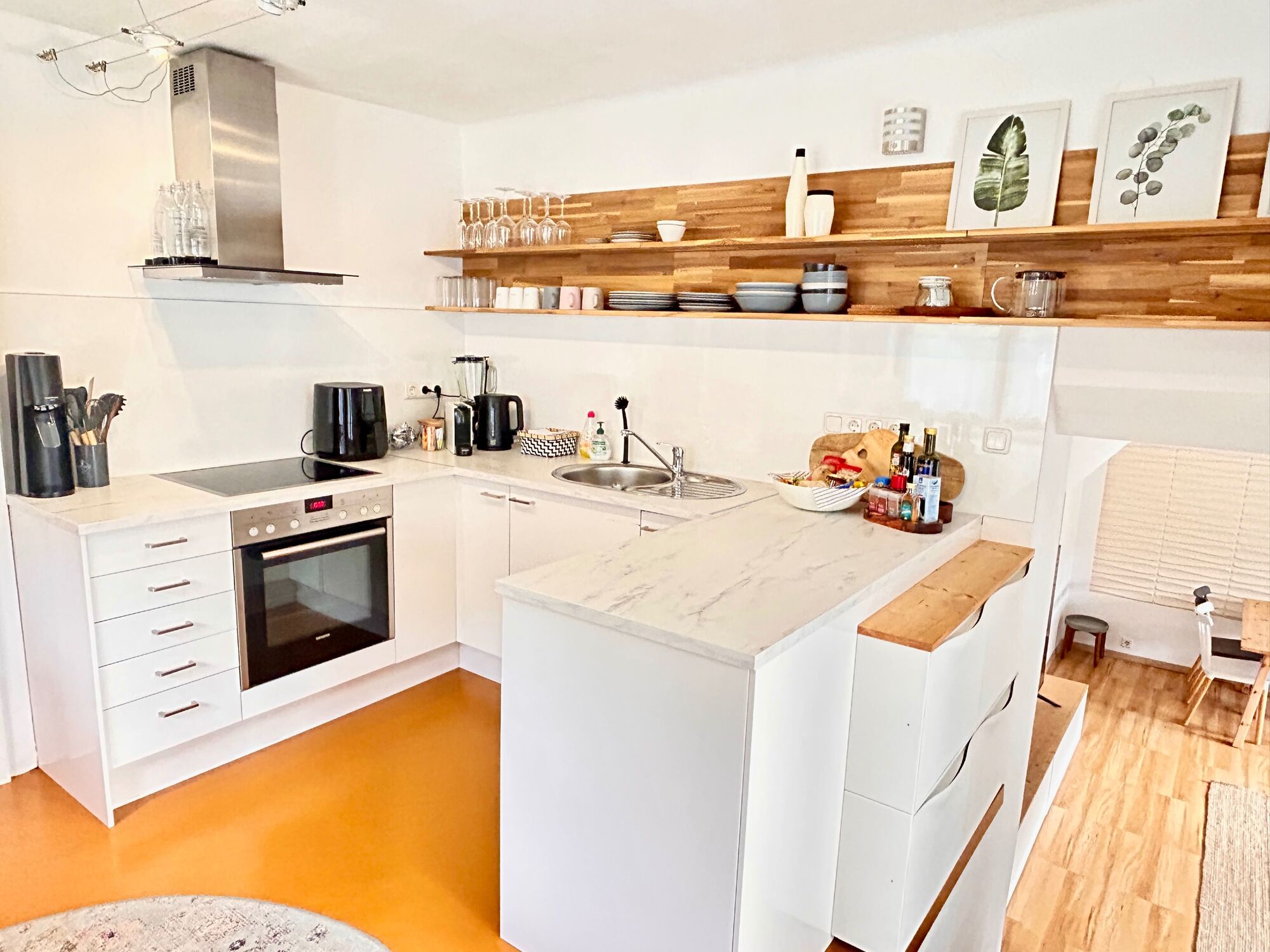 Küche GARTEN mit Spülmaschine & Induktionsherd