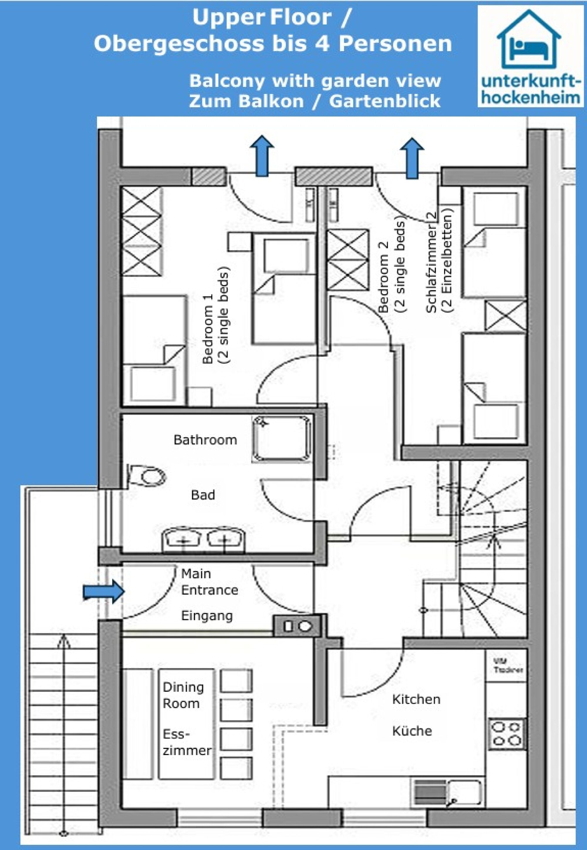 Aufteilung OG / upper floor plan