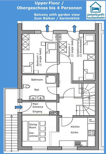 Aufteilung OG / upper floor plan