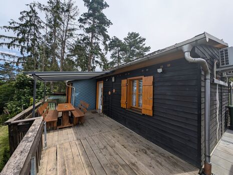 Terrasse, Ferienhaus am See