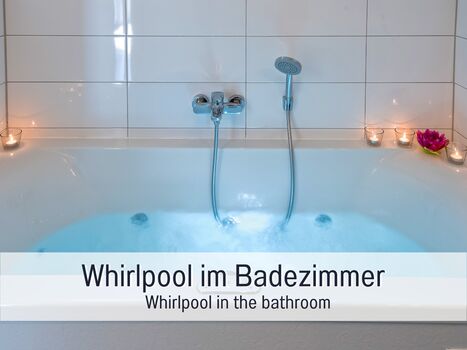 Whirlpool im Badezimmer - Monteurzimmer in Alpirsbach
