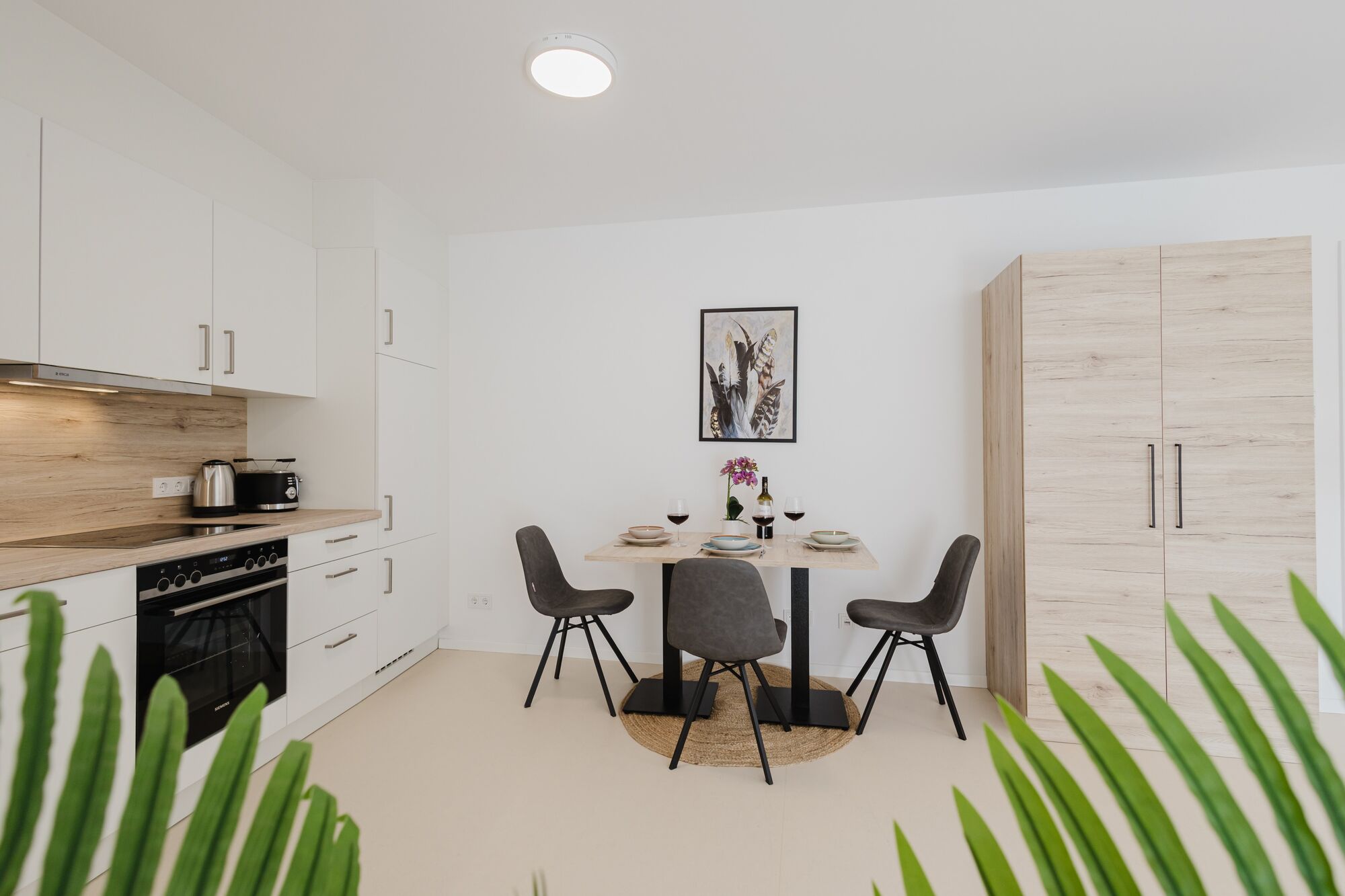 Der Essbereich unserer größten Wohnung