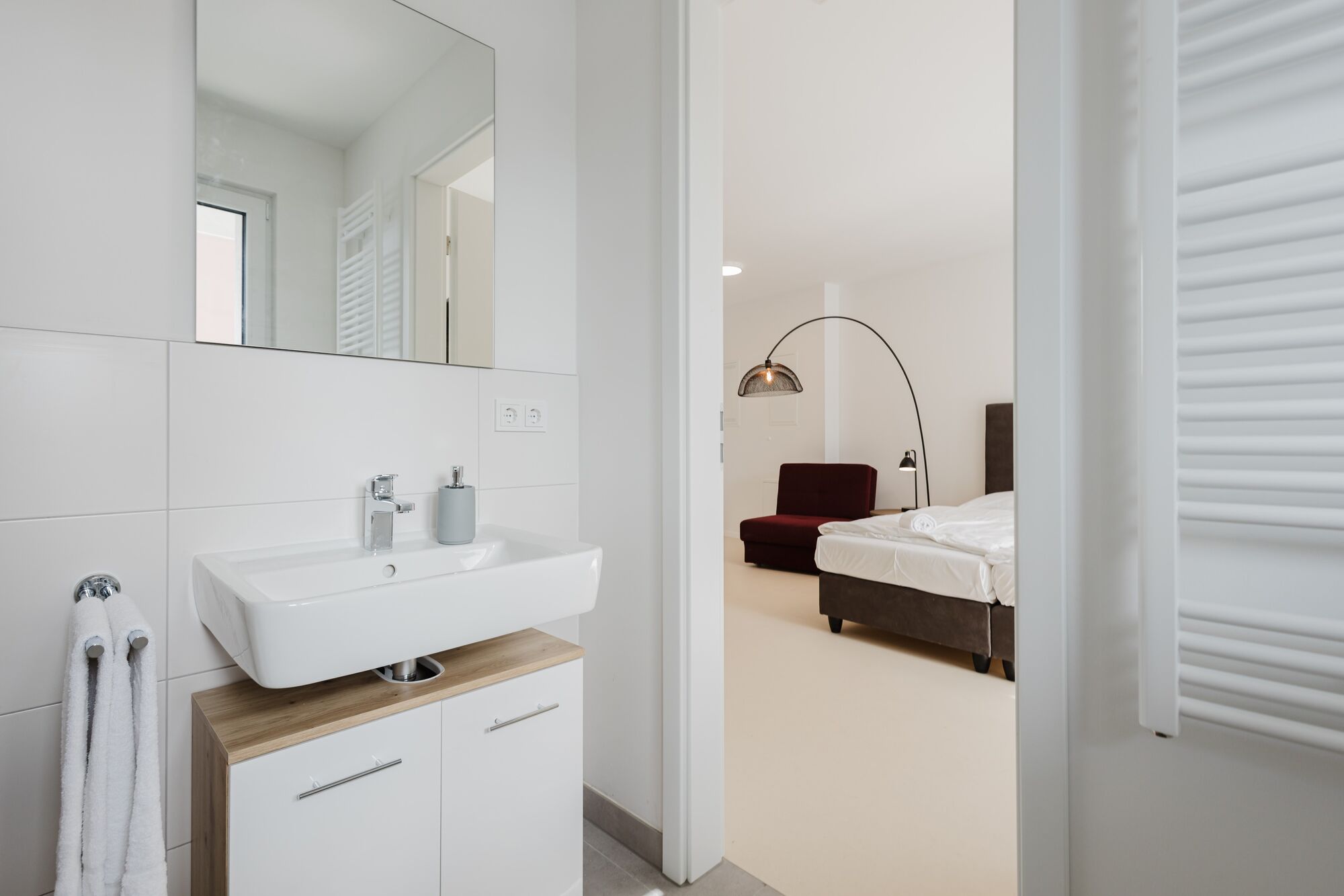 Das Badezimmer unserer größten Appartements