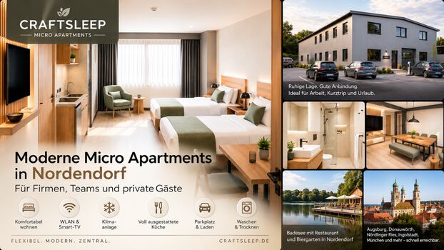 Moderne Micro Apartments Nordendorf Firmen Teams Private Gaeste Bild 1