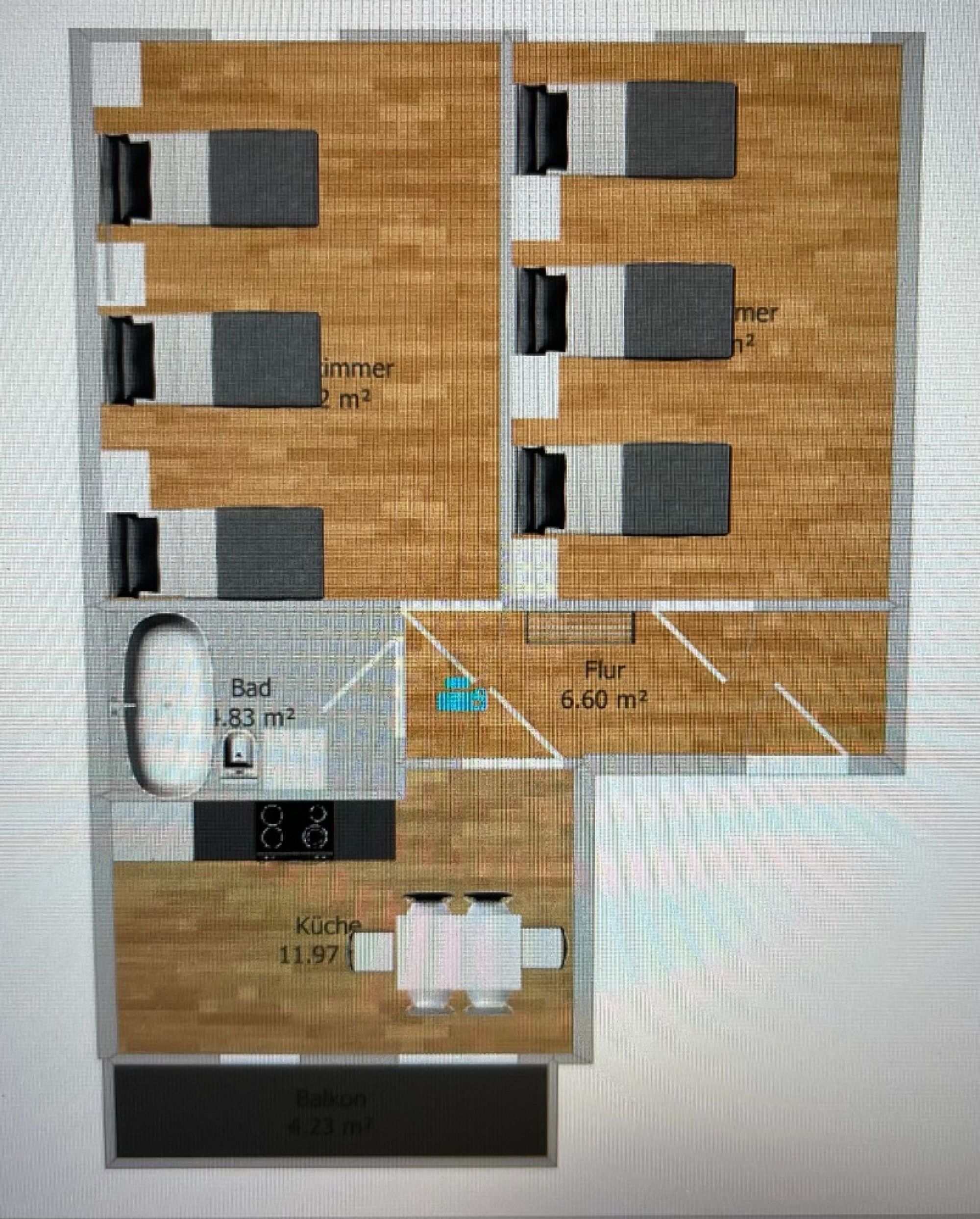 Grundriss der Wohnung