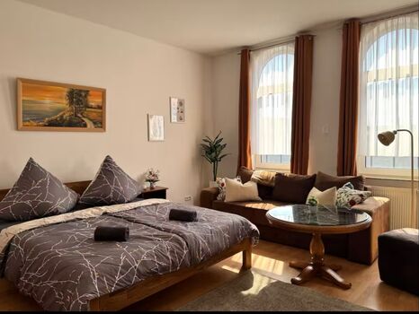 Wohn-/Schlafzimmer mit Doppelbett - Apartment 3